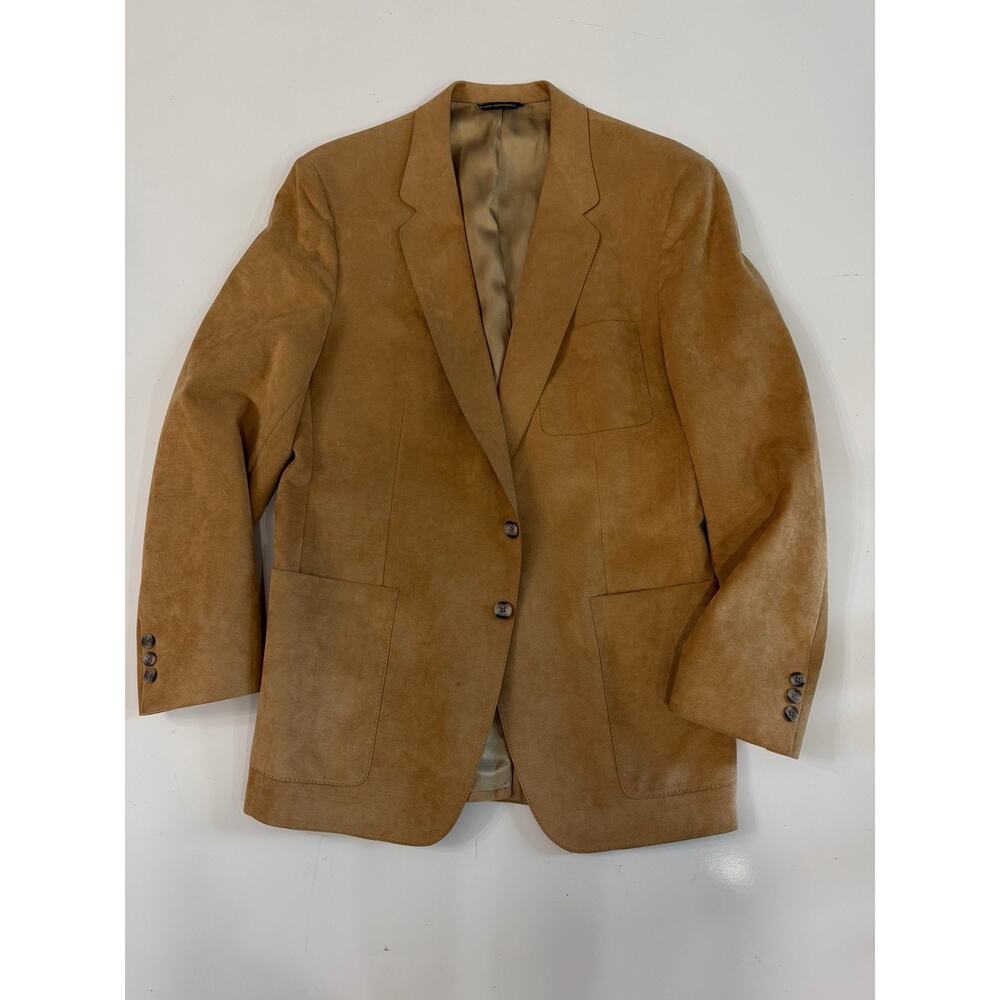 Kingsridge Jacket Western Suede Leather Blazer Sport Coat Vtg 1970s 44